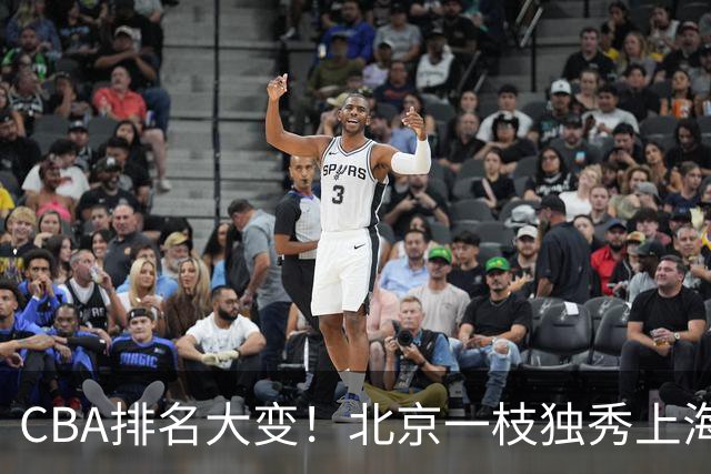 CBA排名大变！北京一枝独秀上海第3，辽宁首败排名第4，广东第15